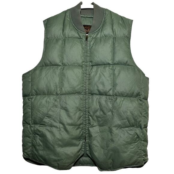 JJJJound x Eddie Bauer Goose Down Puffer Vest Sage Sleeveless Full Zipper S - Picture 2 of 4